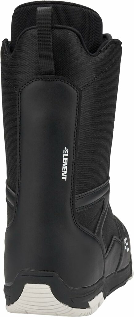 5th Element ST Lace and Dial Snowboard Boots for Men - Black Compatible with Strap Snowboard Bindings- Waterproof Liners -All Mountain Snowboarding Men Size