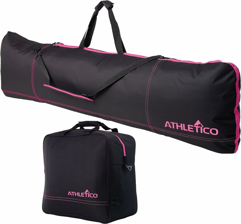Athletico Padded Two-Piece Snowboard and Boot Bag Combo | Store  Transport Snowboard Up to 165 cm and Boots Up to Size 13 | Includes 1 Padded Snowboard Bag  1 Padded Boot Bag