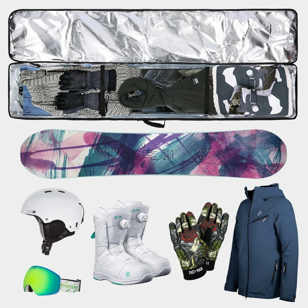 DAUSROOB Snowboard Bag Reinforced Double Padding Ski Bag, Premium 1680D Waterproof Board Bag Protective Travel Bag for Skis, Boots, Snowboards, Wax, Outwear