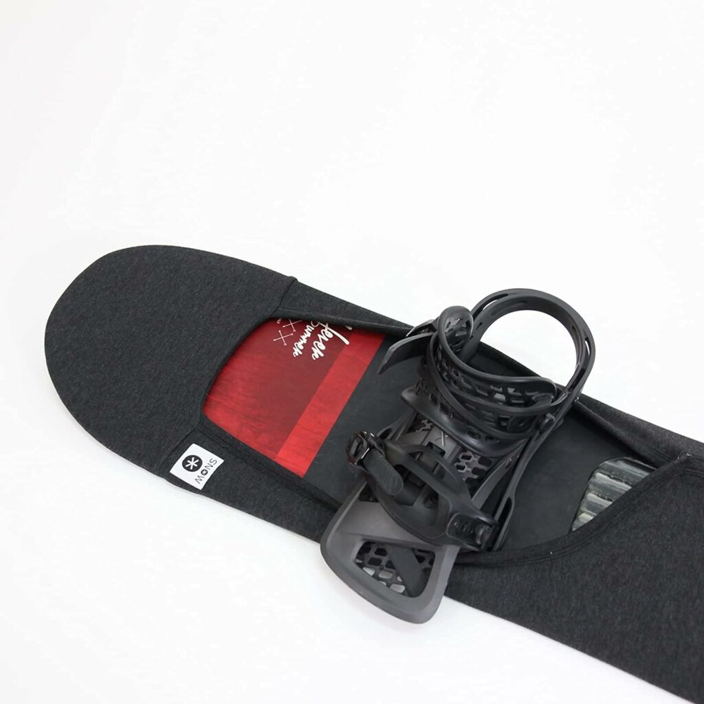 MONS Snowboard Protection Soft Cover Sleeve With Binding Open